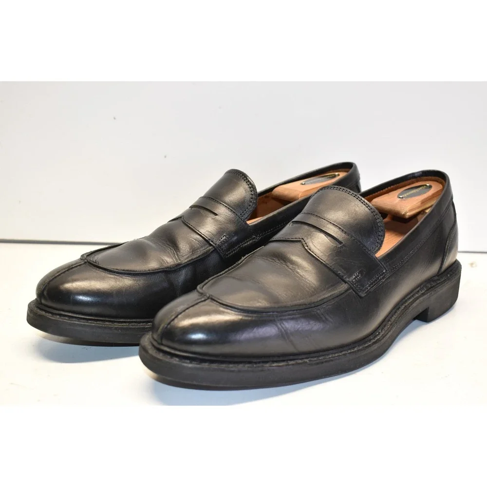 Allen Edmonds Denali Slip-On Leather Penny Loafers Black Men's Size 10D STY 5779